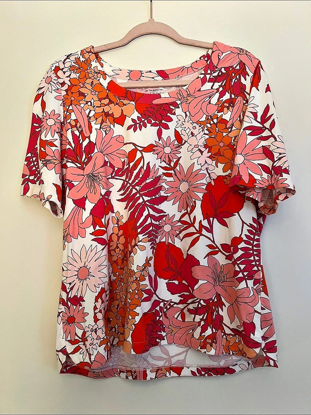 Talbots The Talbots Tee Short Sleeve Crewneck - Floral Print Floral Short Sleeve